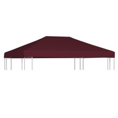 Cobertura de gazebo 310 g/m² 3x4 m bordô