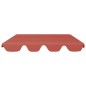 Toldo suplente p/ baloiço de jardim 150/130x105/70 cm terracota