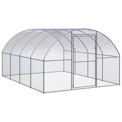 Galinheiro de exterior 3x4x2 m aço galvanizado