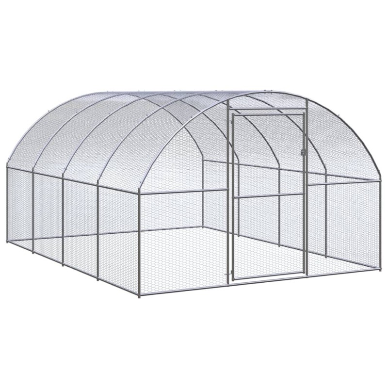 Galinheiro de exterior 3x4x2 m aço galvanizado-Casotas e gaiolas para animais pequenos-Home Retail