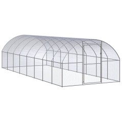 Galinheiro de exterior 3x8x2 m aço galvanizado