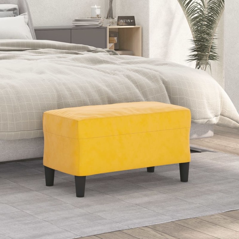 Banco 70x35x41 cm veludo amarelo-Bancos-Home Retail