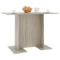 Mesa de jantar 110x60x75 cm derivados madeira carvalho sonoma