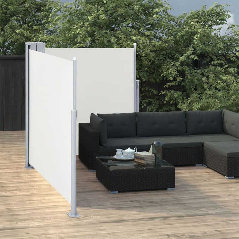 Toldo lateral retrátil 100x600 cm creme-Guarda-sóis e telas de varanda-Home Retail