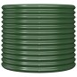 Vaso/floreira de jardim aço revestido a pó 80x80x68 cm verde