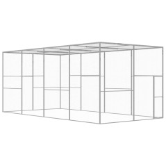 Jaula para gatos 6x3x2,5 m aço galvanizado