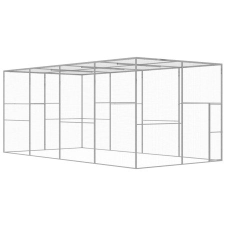 Jaula para gatos 6x3x2,5 m aço galvanizado