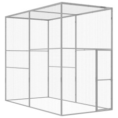 Jaula para gatos 3x1,5x2,5 m aço galvanizado