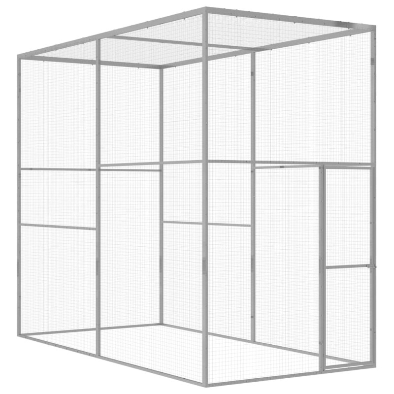 Jaula para gatos 3x1,5x2,5 m aço galvanizado-Casotas e gaiolas para animais pequenos-Home Retail