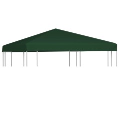 Cobertura de gazebo 310 g/m² 3x3 m verde