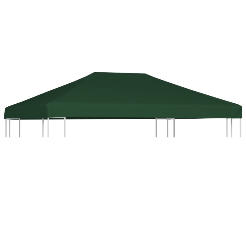 Cobertura de gazebo 310 g/m² 4x3 m verde-Topos para toldos e gazebos-Home Retail