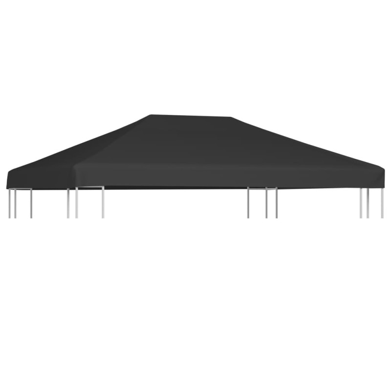 Cobertura de gazebo 310 g/m² 4x3 m cinzento-Topos para toldos e gazebos-Home Retail