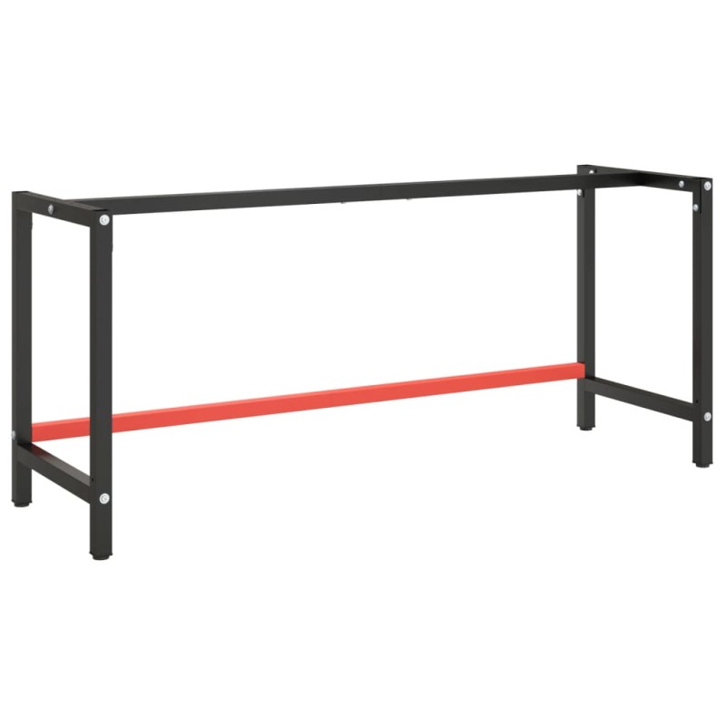 Estrutura p/ bancada 180x57x79 cm metal preto e vermelho mate-Pernas de mesa-Home Retail