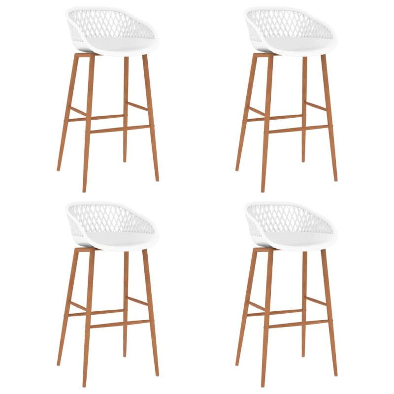 Bancos de bar 4 pcs branco-Bancos de bar-Home Retail