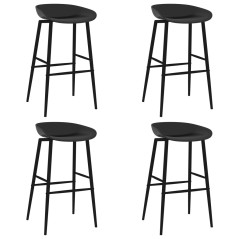 Cadeiras de bar 4 pcs preto