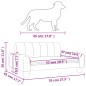 Cama para cães 70x45x30 cm tecido cor creme