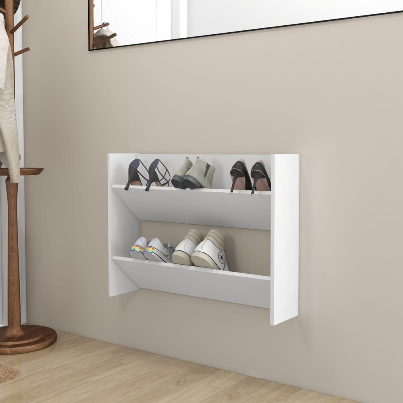 Sapateira de parede 80x18x60 cm derivados de madeira branco-Sapateiras e organizadores-Home Retail