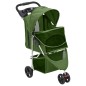 Carrinho dobrável para cães 80x46x98 cm tecido oxford verde