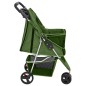 Carrinho dobrável para cães 80x46x98 cm tecido oxford verde