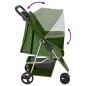 Carrinho dobrável para cães 80x46x98 cm tecido oxford verde