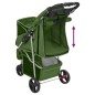 Carrinho dobrável para cães 80x46x98 cm tecido oxford verde