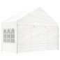 VidaXL Gazebo com telhado 4,08x2,23x3,22 m polietileno branco