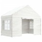 VidaXL Gazebo com telhado 4,08x2,23x3,22 m polietileno branco