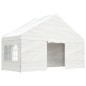 VidaXL Gazebo com telhado 5,88x2,23x3,75 m polietileno branco