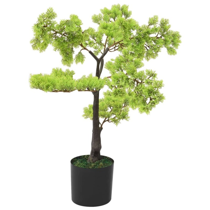 Bonsai cipreste artificial com vaso 60 cm verde-Flores sintéticas-Home Retail