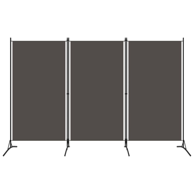 Divisória de quarto com 3 painéis 260x180 cm antracite-Biombos-Home Retail