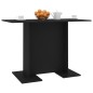 Mesa de jantar 110x60x75 cm derivados de madeira preto