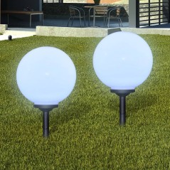 Candeeiros de exterior 2 pcs LED 30 cm com estacas de enterrar