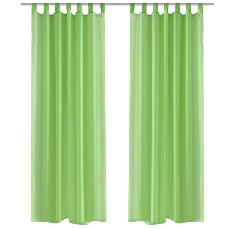 Cortina verde-maçã 140 x 225 cm 2 peças-Persianas e cortinas-Home Retail