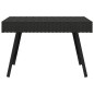 Mesa de apoio dobrável 60x40x38 cm vime PE preto