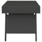 Mesa de apoio dobrável 60x40x38 cm vime PE preto