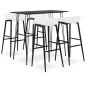 5 pcs conjunto de bar preto e branco