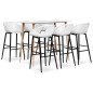 7 pcs conjunto de bar branco