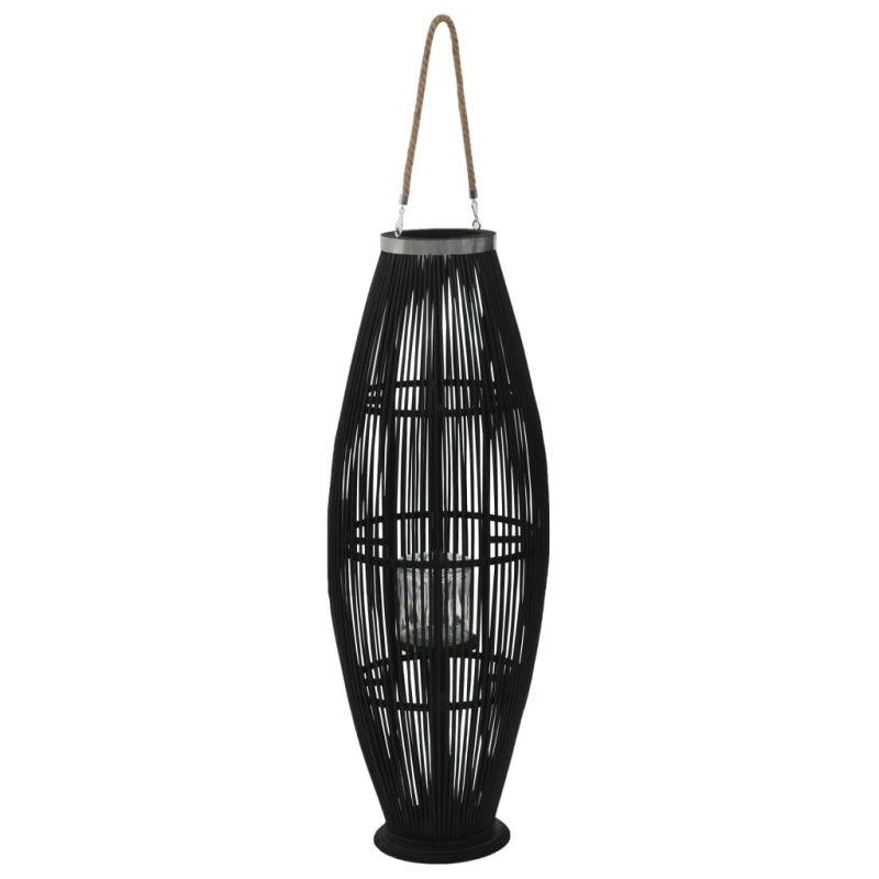 Suporte para vela suspenso em bambu preto 95 cm-Acessórios para fragrâncias-Home Retail