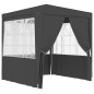 Tenda festas com paredes laterais 2x2m 90g/m² antracite