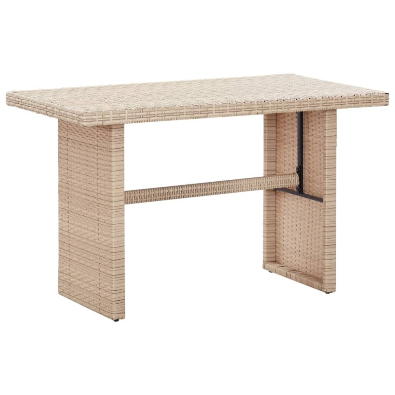 Mesa de jardim 110x60x67 cm vime PE bege-Mesas de jardim-Home Retail