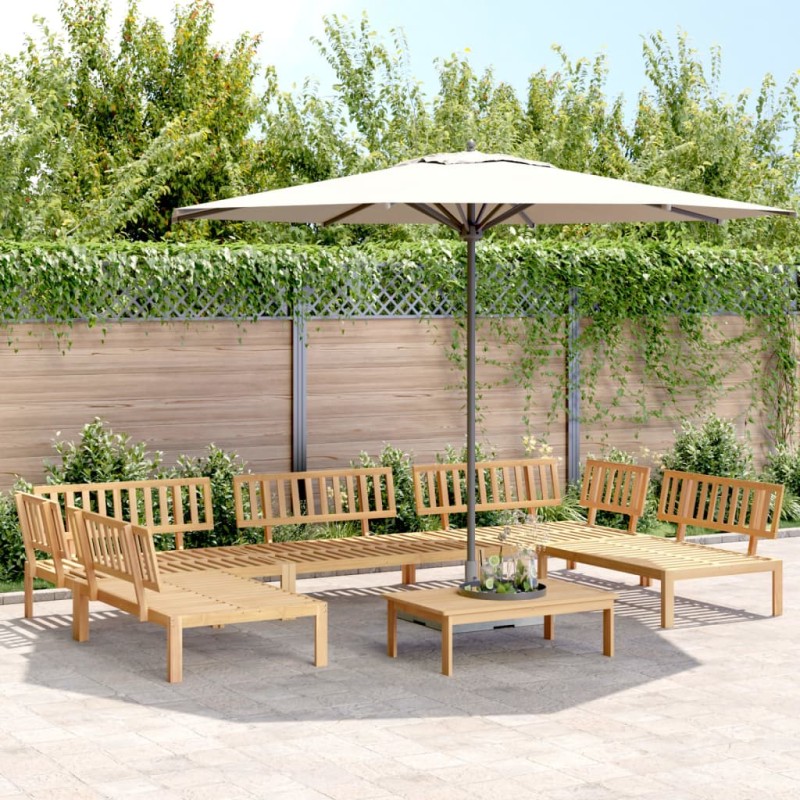 6 pcs conjunto de móveis de paletes p/ jardim acácia maciça-Sofás para exterior-Home Retail