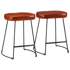 Bancos de bar 2 pcs 40x29,5x53 cm castanho-escuro