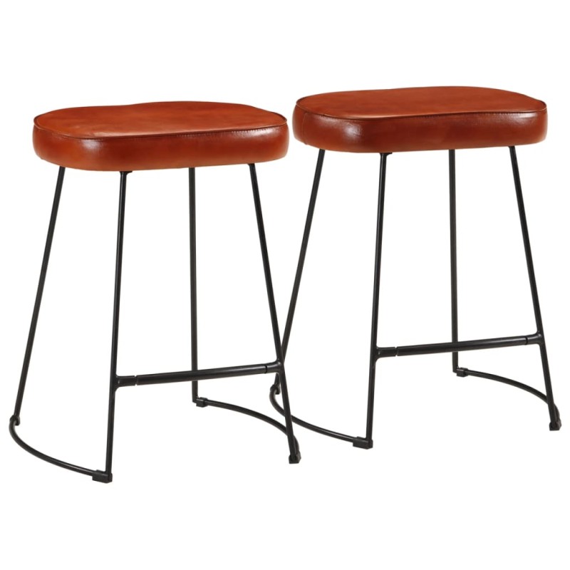 Bancos de bar 2 pcs 40x29,5x53 cm castanho-escuro-Bancos de bar-Home Retail