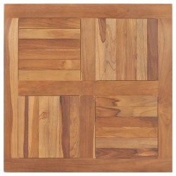 Tampo de mesa quadrado 80x80x2,5 cm madeira de teca maciça