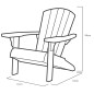 Keter Cadeira adirondack Troy grafite