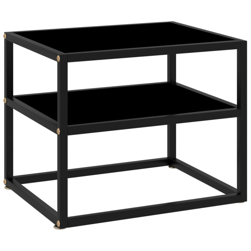 Mesa consola 50x40x40 cm vidro temperado preto-Mesas de apoio-Home Retail