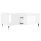 Mesa de centro 90x50x36,5 cm derivados madeira branco brilhante