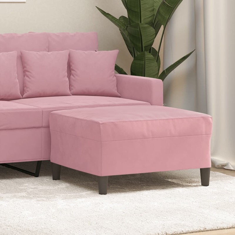 Apoio de pés 70x55x41 cm veludo rosa-Pufes-Home Retail