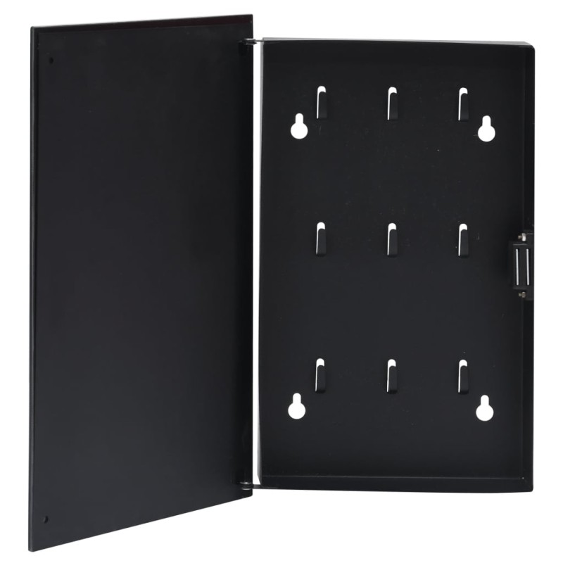 Chaveiro com quadro magnético 30x20x5,5 cm preto-Cofres-Home Retail