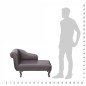 Chaise longue couro artificial castanho